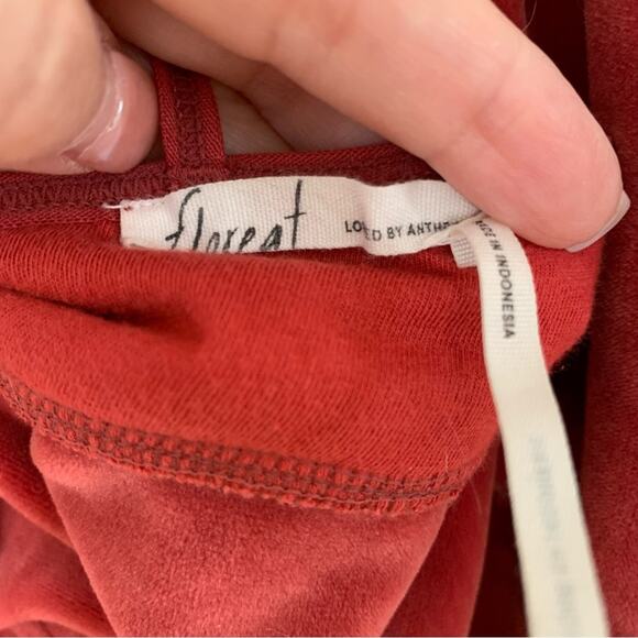 Anthropologie Floreat Raspberry Velour T Strap Bralette Bloggers Fave Large - Picture 6 of 7